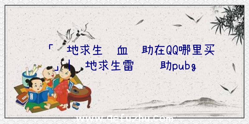 「绝地求生锁血辅助在QQ哪里买」|绝地求生雷达辅助pubg